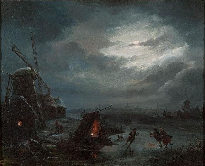 Jan Baptiste Vanmour Nocturnal View of the Ice China oil painting art